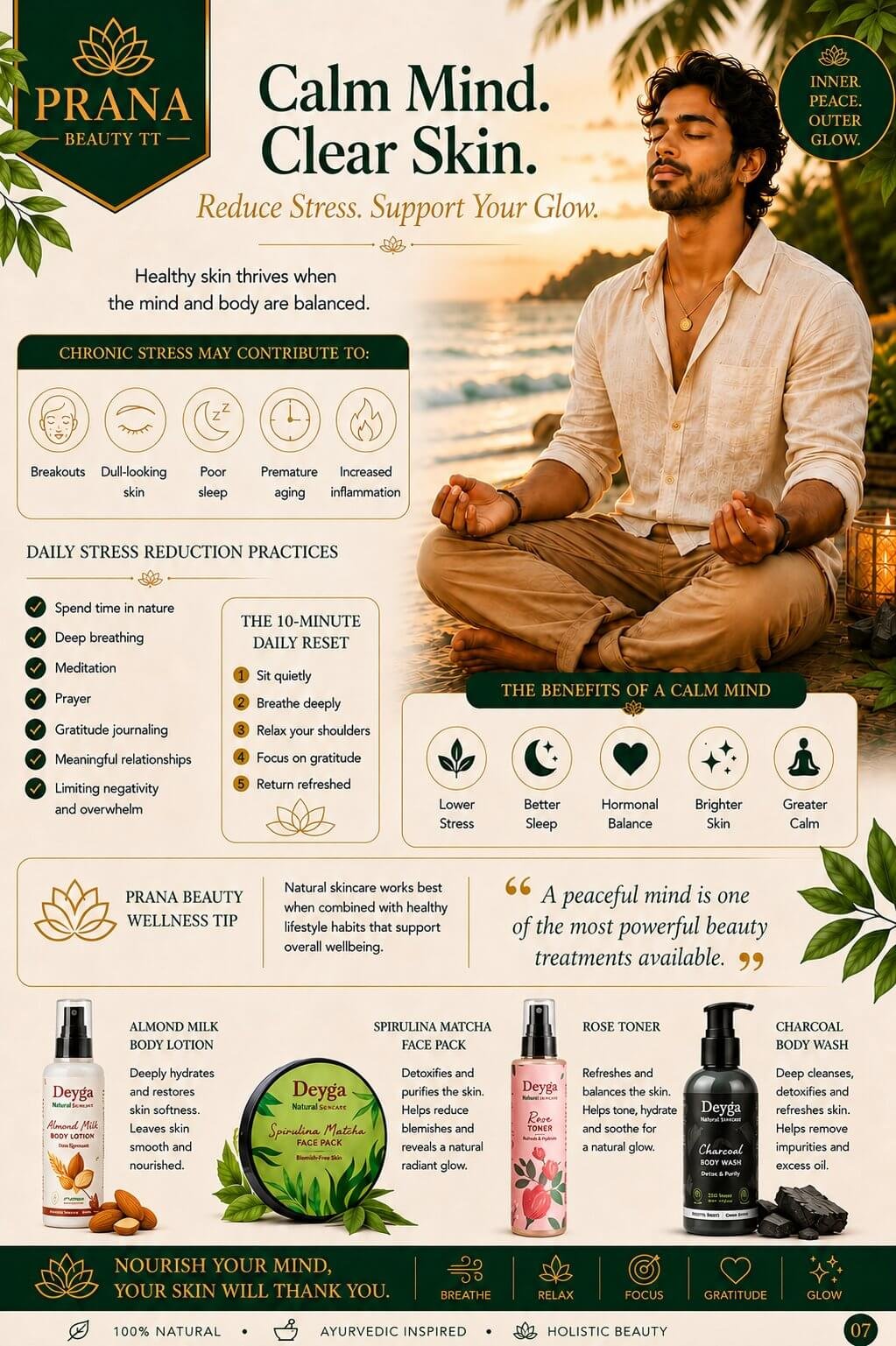 Prana Beauty TT Guide to Beautiful Skin - Page 7: Calm Mind Clear Skin