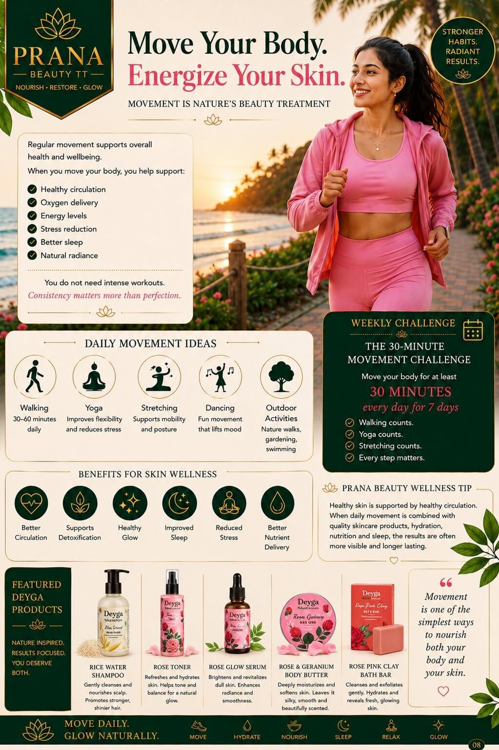 Prana Beauty TT Guide to Beautiful Skin - Page 8: Move Your Body Energize Your Skin