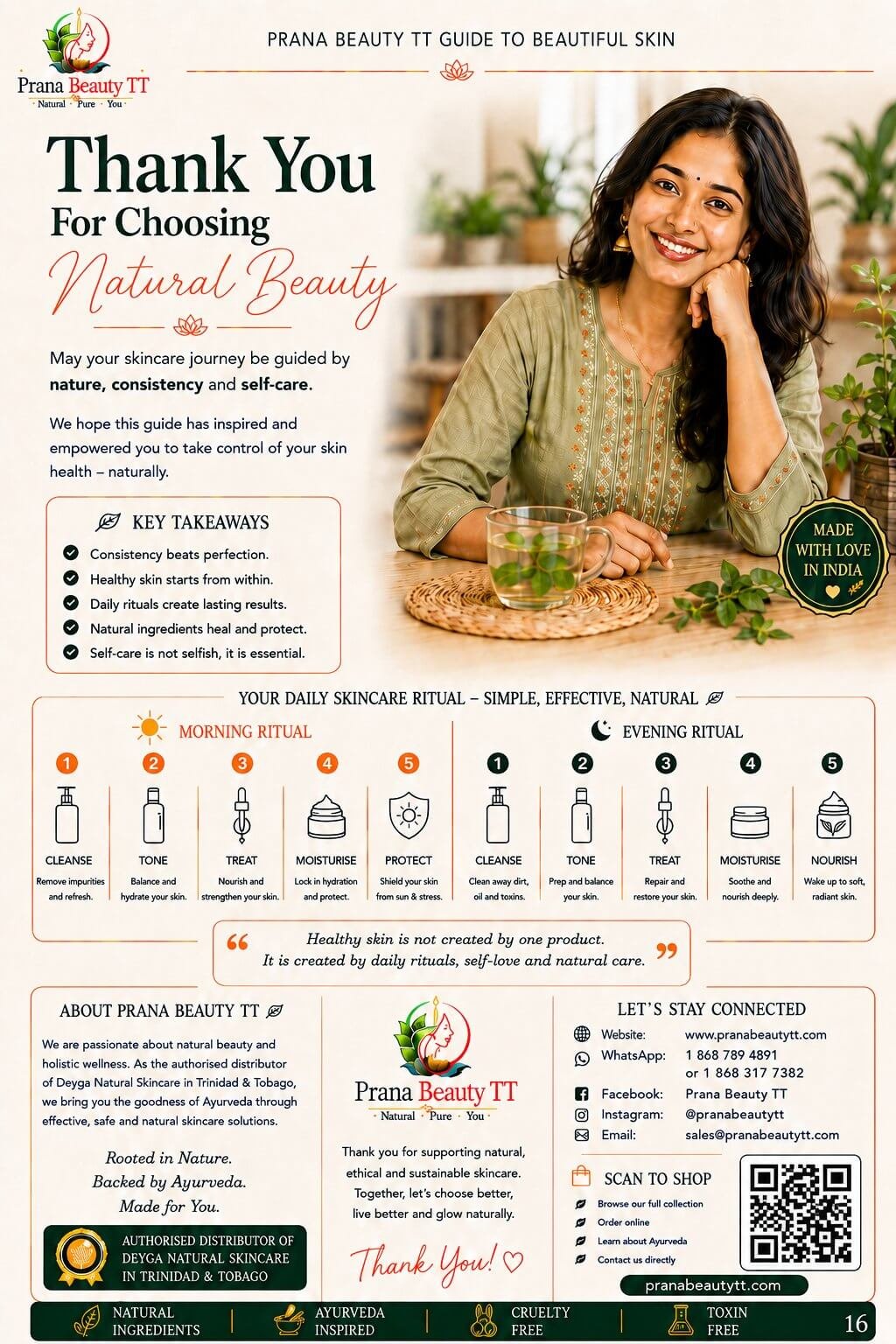 Prana Beauty TT Guide to Beautiful Skin - Page 16: Thank You For Choosing Natural Beauty